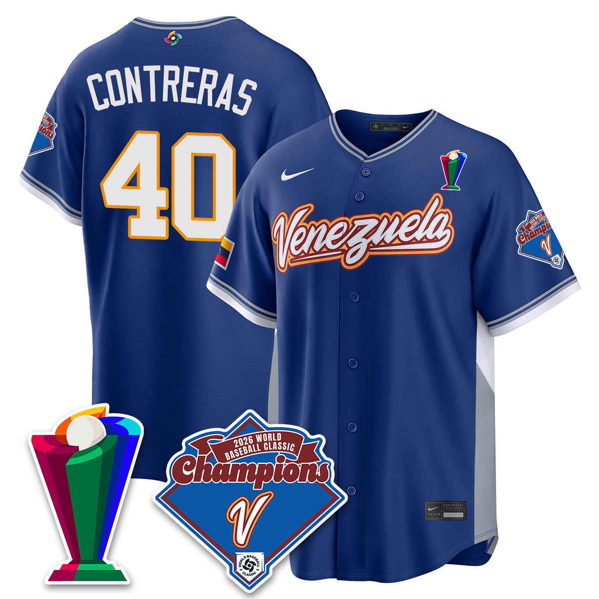 Venezuela Baseball 2026 World Baseball Classic Champions Limited Jersey - Stitched-NQD