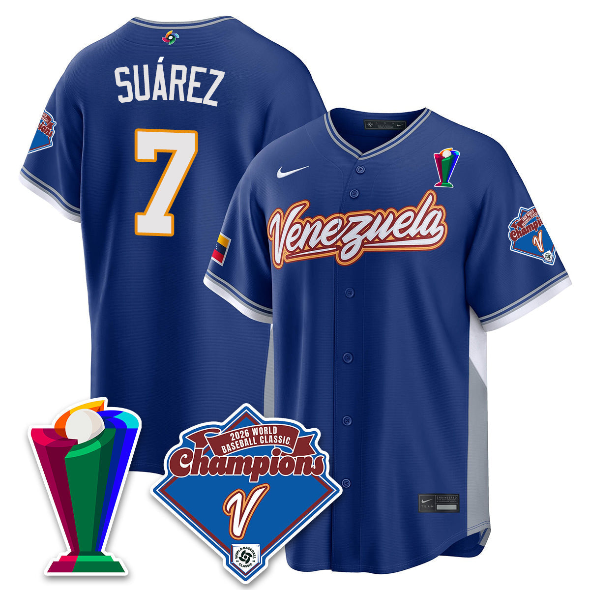 Venezuela Baseball 2026 World Baseball Classic Champions Limited Jersey - Stitched-NQD