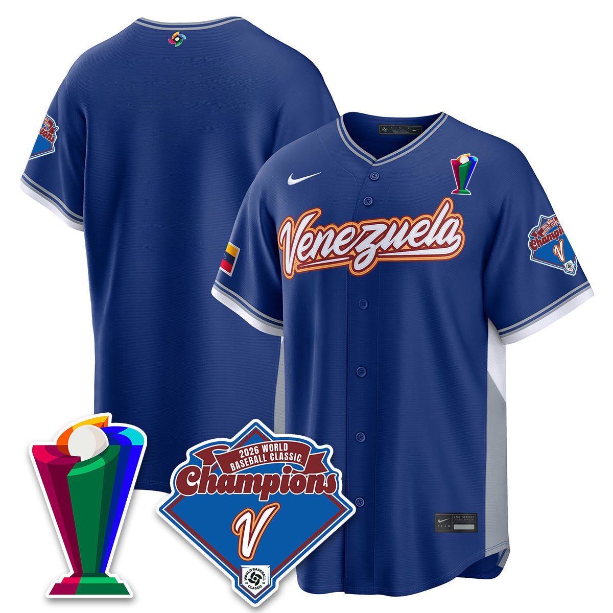 Venezuela Baseball 2026 World Baseball Classic Champions Limited Jersey - Stitched-NQD