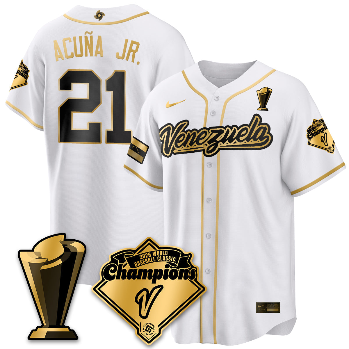 Venezuela Baseball 2026 World Baseball Classic Champions Limited Jersey - Stitched-NQD