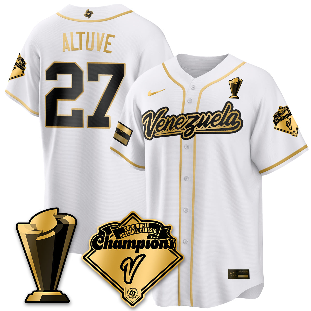 Venezuela Baseball 2026 World Baseball Classic Champions Limited Jersey - Stitched-NQD