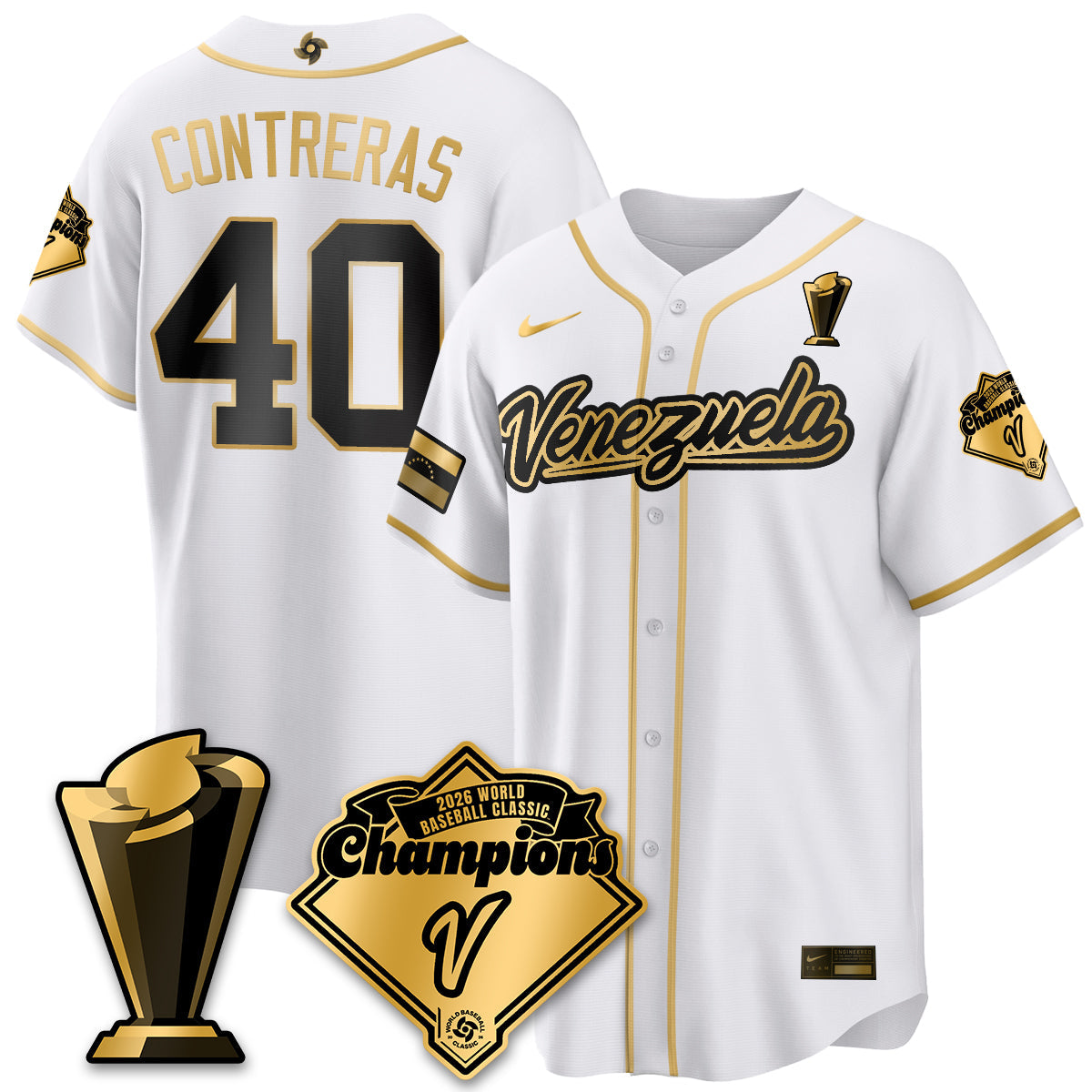 Venezuela Baseball 2026 World Baseball Classic Champions Limited Jersey - Stitched-NQD