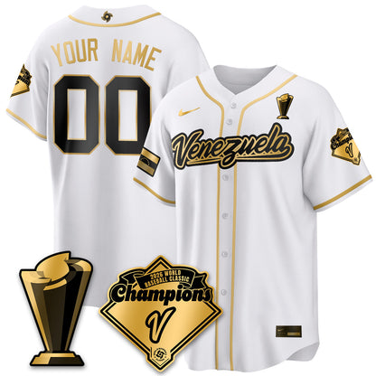 Venezuela Baseball 2026 World Baseball Classic Champions Limited Jersey - Stitched-NQD