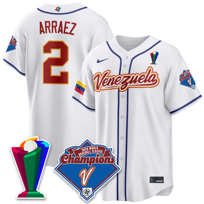 Venezuela Baseball 2026 World Baseball Classic Champions Limited Jersey - Stitched-NQD