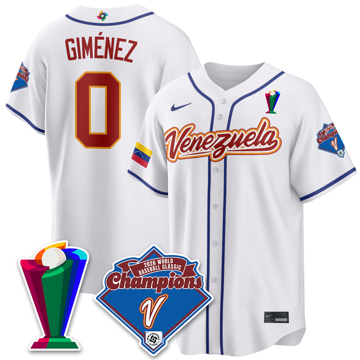 Venezuela Baseball 2026 World Baseball Classic Champions Limited Jersey - Stitched-NQD