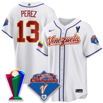 Venezuela Baseball 2026 World Baseball Classic Champions Limited Jersey - Stitched-NQD