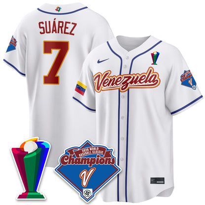 Venezuela Baseball 2026 World Baseball Classic Champions Limited Jersey - Stitched-NQD