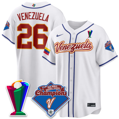 Venezuela Baseball 2026 World Baseball Classic Champions Limited Jersey - Stitched-NQD