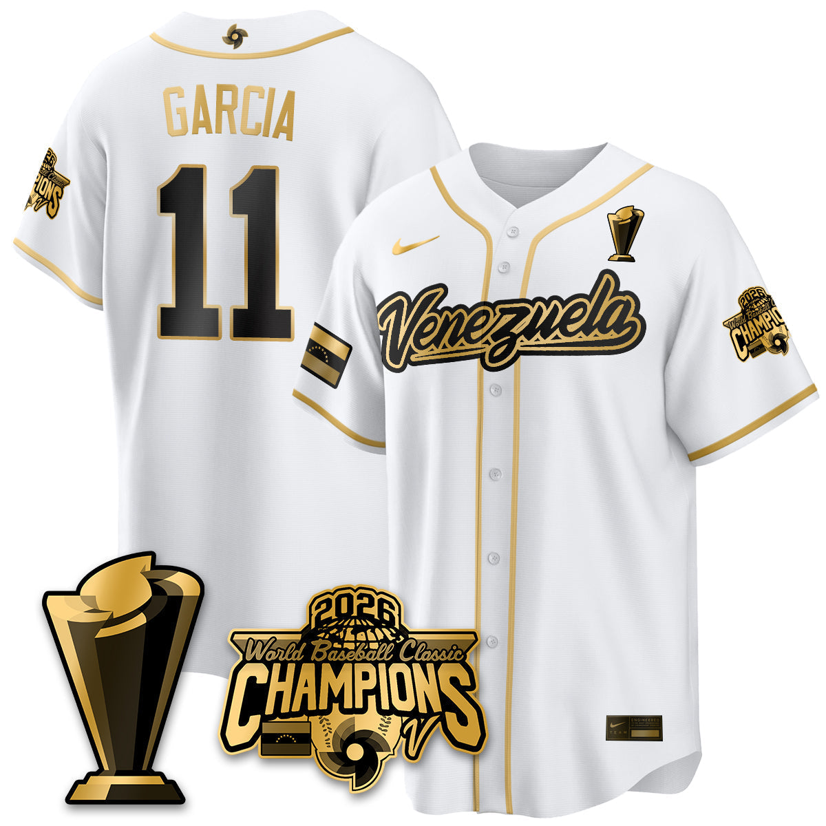 Venezuela Baseball 2026 World Baseball Classic Champions Limited Jersey V2 - Stitched-NQD
