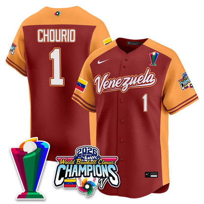 Venezuela Baseball 2026 World Baseball Classic Champions Limited Jersey V2 - Stitched-NQD