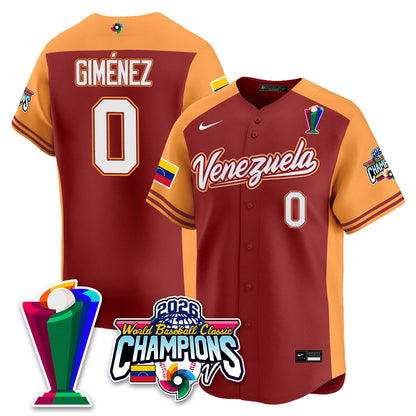 Venezuela Baseball 2026 World Baseball Classic Champions Limited Jersey V2 - Stitched-NQD