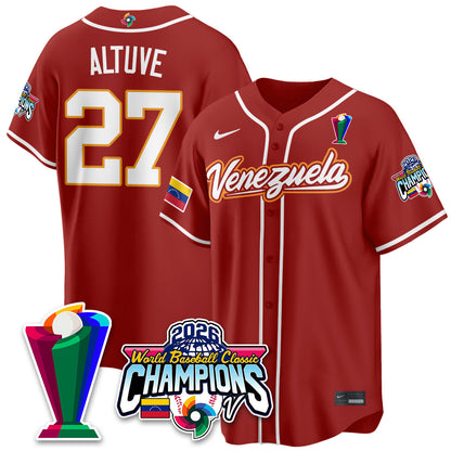 Venezuela Baseball 2026 World Baseball Classic Champions Limited Jersey V2 - Stitched-NQD