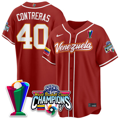 Venezuela Baseball 2026 World Baseball Classic Champions Limited Jersey V2 - Stitched-NQD