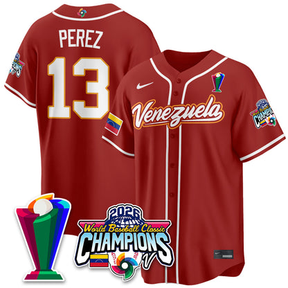 Venezuela Baseball 2026 World Baseball Classic Champions Limited Jersey V2 - Stitched-NQD