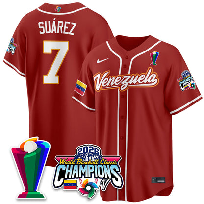 Venezuela Baseball 2026 World Baseball Classic Champions Limited Jersey V2 - Stitched-NQD