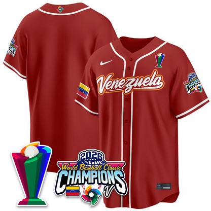 Venezuela Baseball 2026 World Baseball Classic Champions Limited Jersey V2 - Stitched-NQD