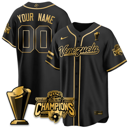 Venezuela Baseball 2026 World Baseball Classic Champions Limited Jersey V2 - Stitched-NQD
