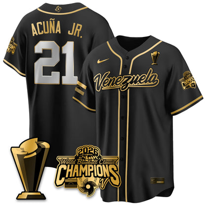 Venezuela Baseball 2026 World Baseball Classic Champions Limited Jersey V2 - Stitched-NQD