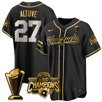 Venezuela Baseball 2026 World Baseball Classic Champions Limited Jersey V2 - Stitched-NQD