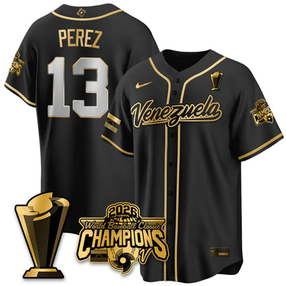 Venezuela Baseball 2026 World Baseball Classic Champions Limited Jersey V2 - Stitched-NQD