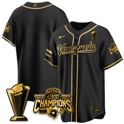 Venezuela Baseball 2026 World Baseball Classic Champions Limited Jersey V2 - Stitched-NQD