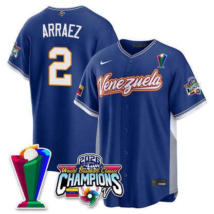 Venezuela Baseball 2026 World Baseball Classic Champions Limited Jersey V2 - Stitched-NQD
