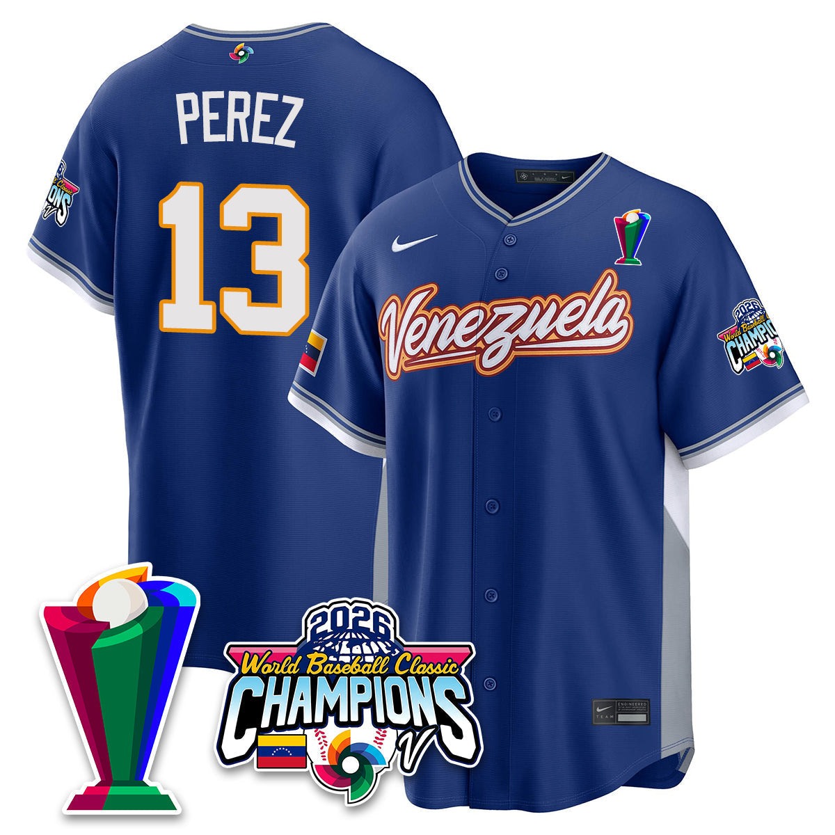 Venezuela Baseball 2026 World Baseball Classic Champions Limited Jersey V2 - Stitched-NQD