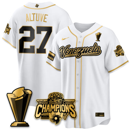 Venezuela Baseball 2026 World Baseball Classic Champions Limited Jersey V2 - Stitched-NQD