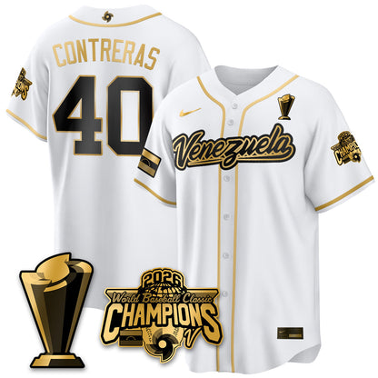 Venezuela Baseball 2026 World Baseball Classic Champions Limited Jersey V2 - Stitched-NQD