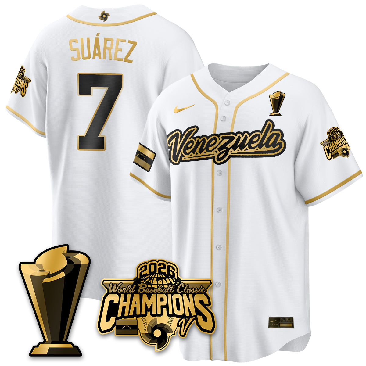 Venezuela Baseball 2026 World Baseball Classic Champions Limited Jersey V2 - Stitched-NQD