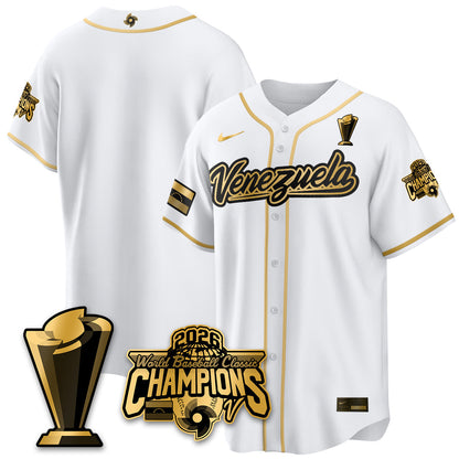 Venezuela Baseball 2026 World Baseball Classic Champions Limited Jersey V2 - Stitched-NQD