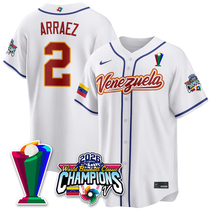Venezuela Baseball 2026 World Baseball Classic Champions Limited Jersey V2 - Stitched-NQD