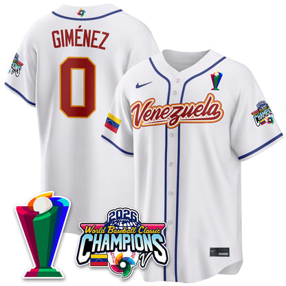 Venezuela Baseball 2026 World Baseball Classic Champions Limited Jersey V2 - Stitched-NQD