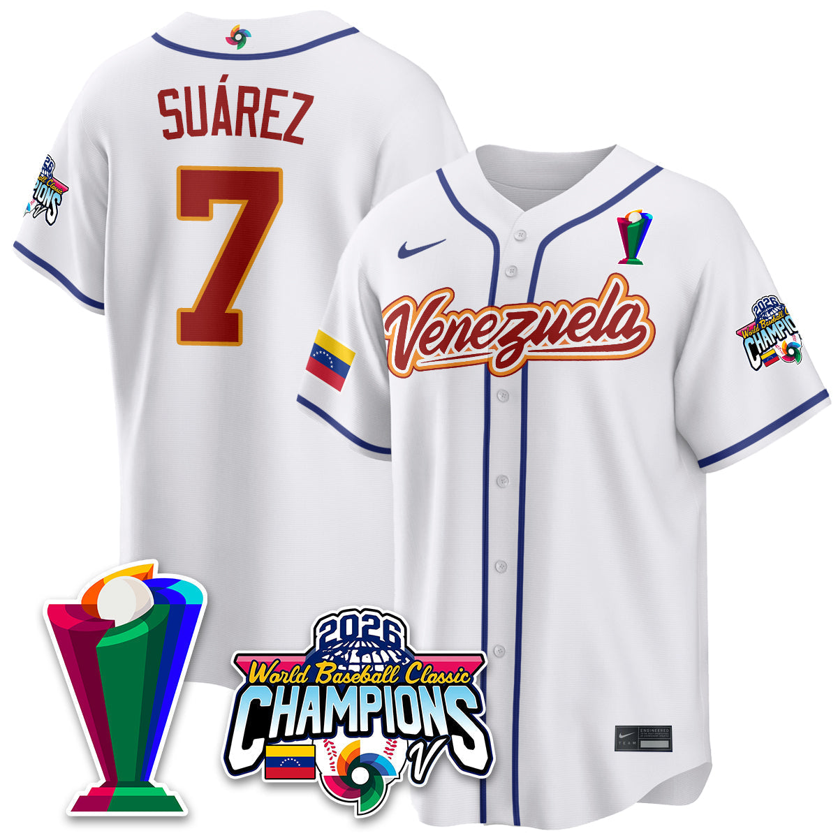 Venezuela Baseball 2026 World Baseball Classic Champions Limited Jersey V2 - Stitched-NQD