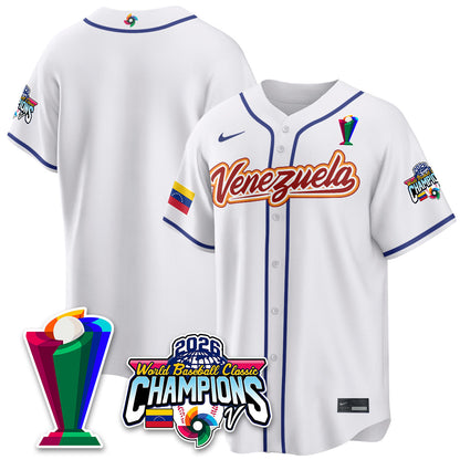 Venezuela Baseball 2026 World Baseball Classic Champions Limited Jersey V2 - Stitched-NQD