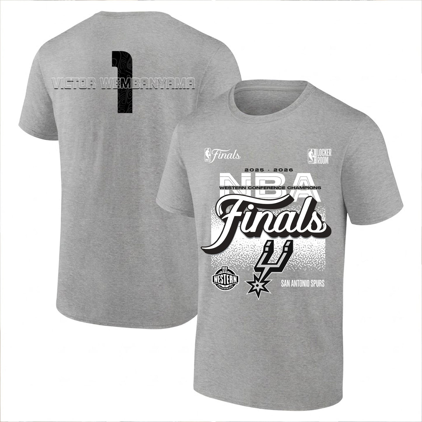 SAS 2026 NBA Western Conference Champions Printed T-Shirt V3
