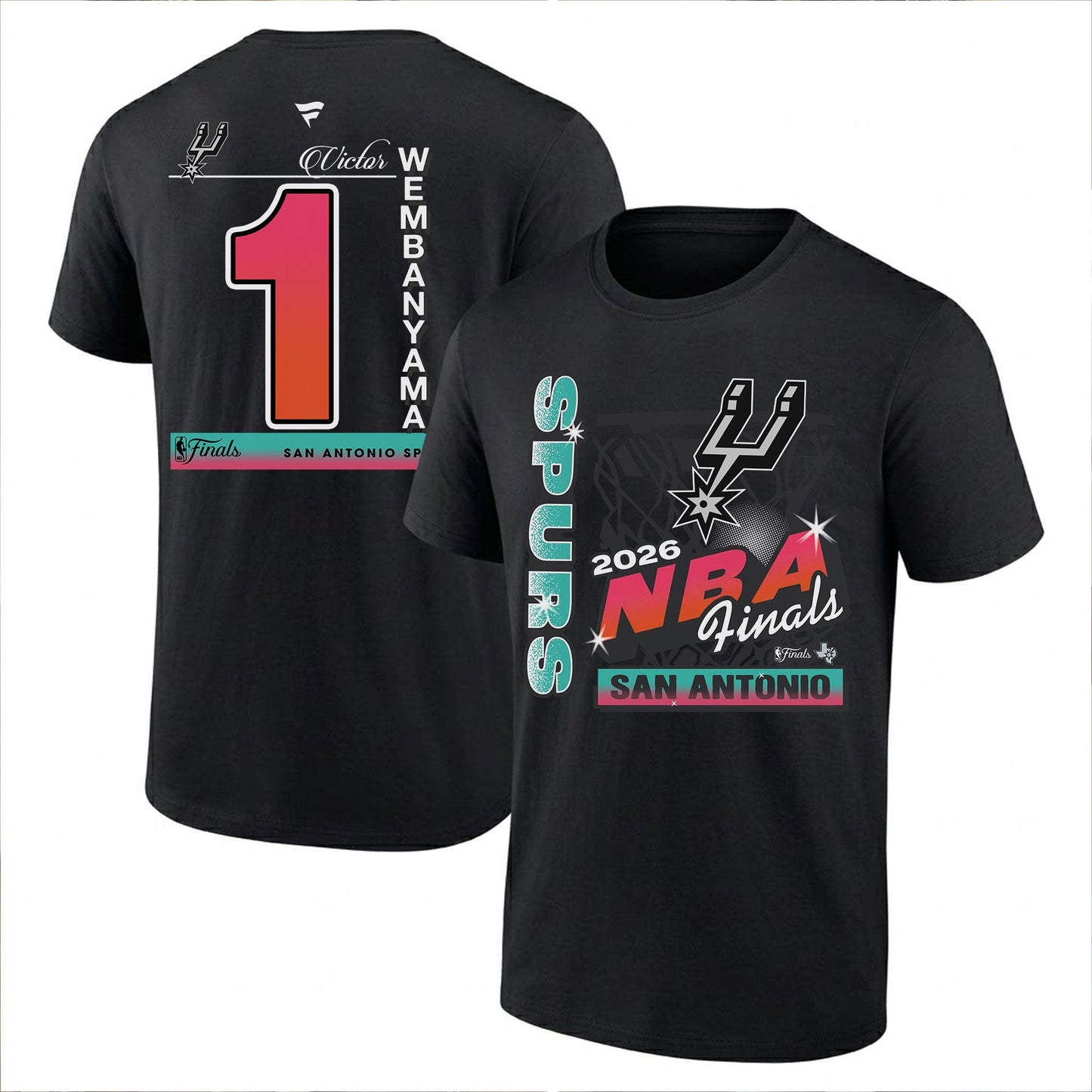 SAS 2026 NBA Western Conference Champions Printed T-Shirt V2