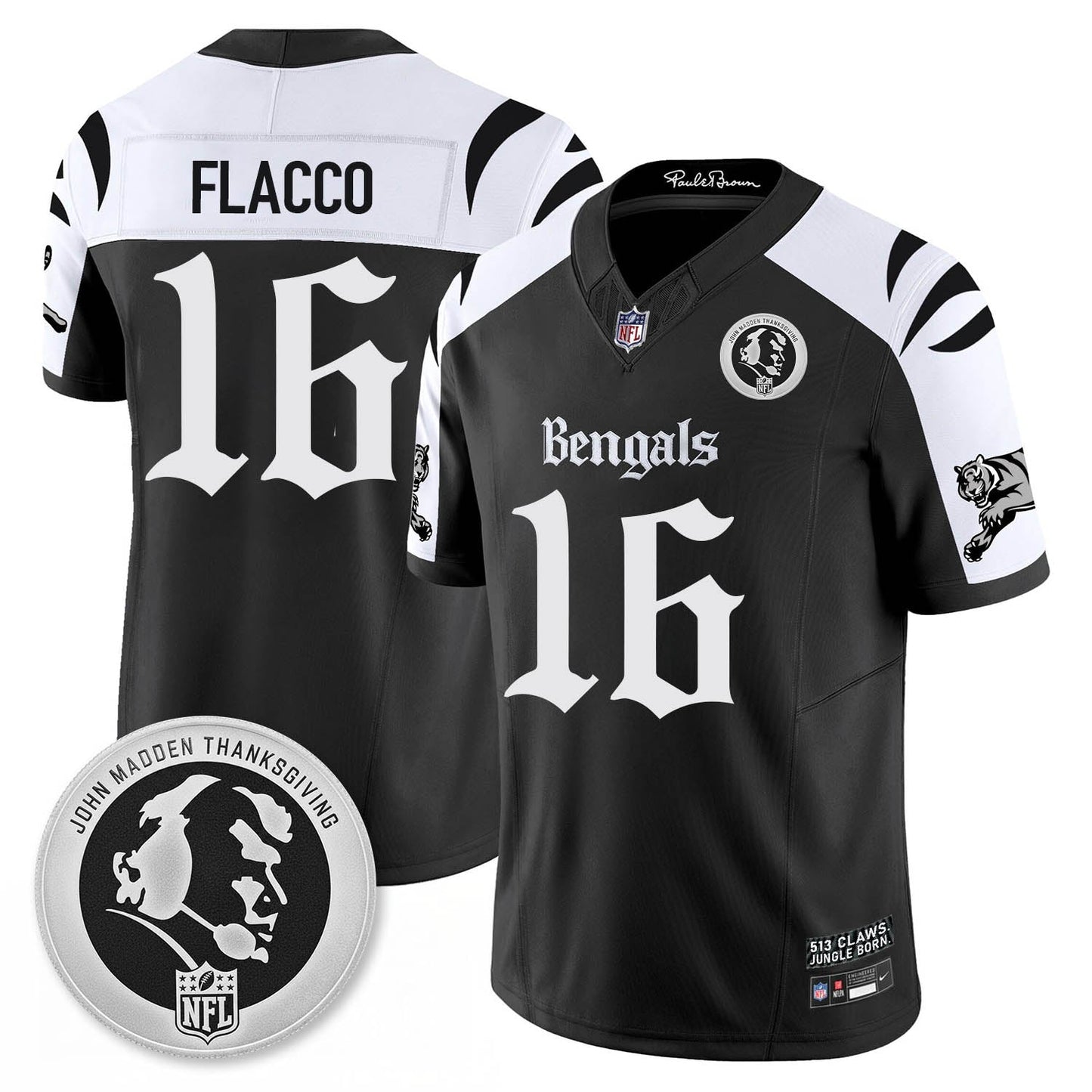 CIN Gothic Vapor Limited Jersey - John Madden Patch - All Stitched