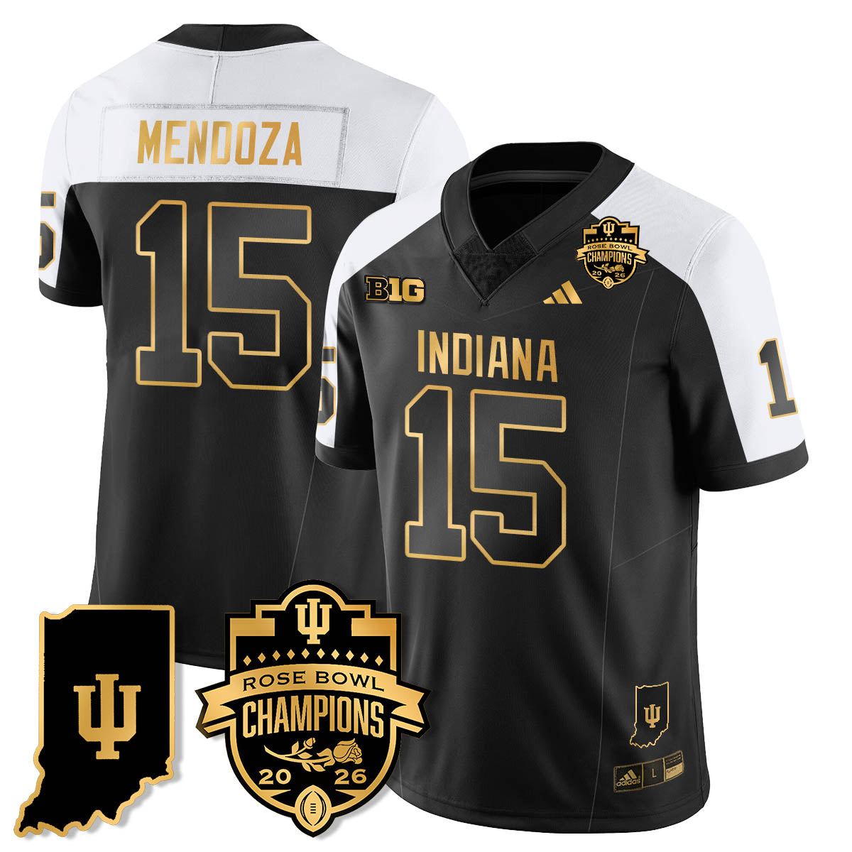 Indiana H Vapor Limited Football Gold Jersey - Rose Bowl Champions - All Stitched