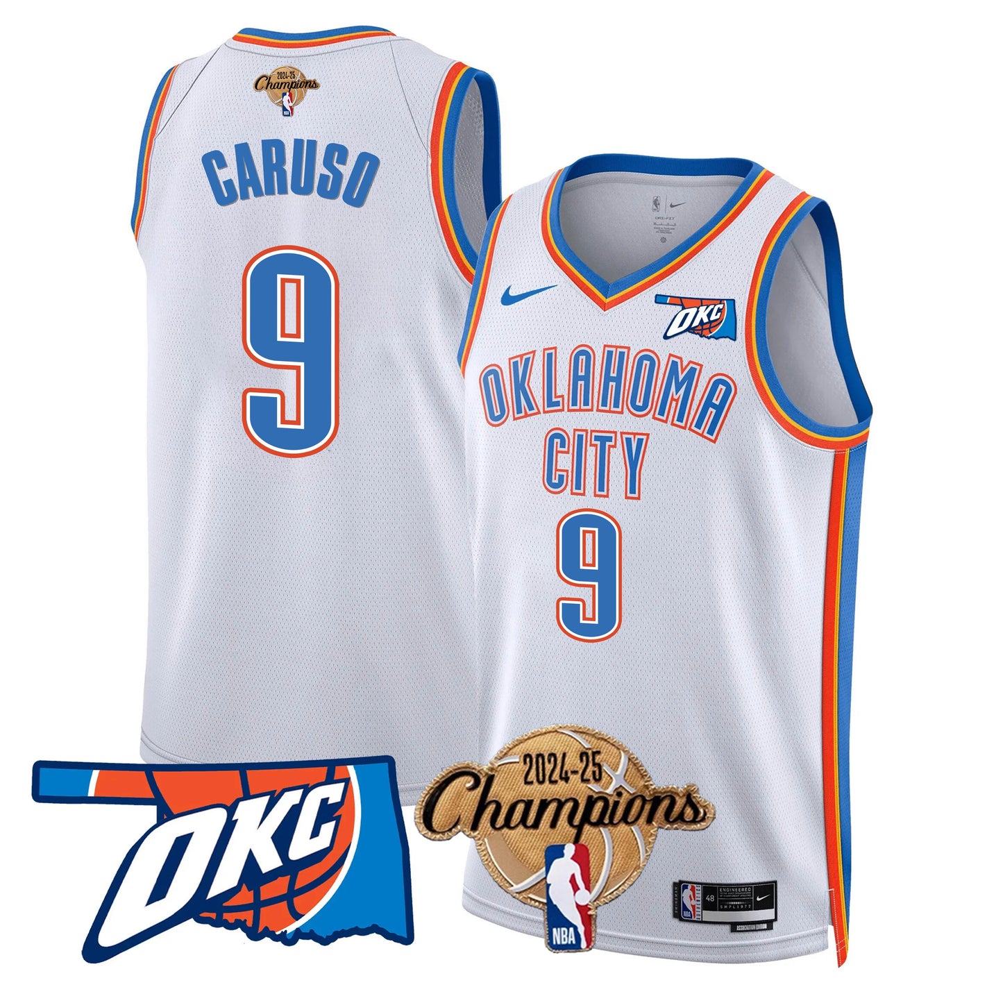 OKC 2024-25 Champions Jersey - All Stitched