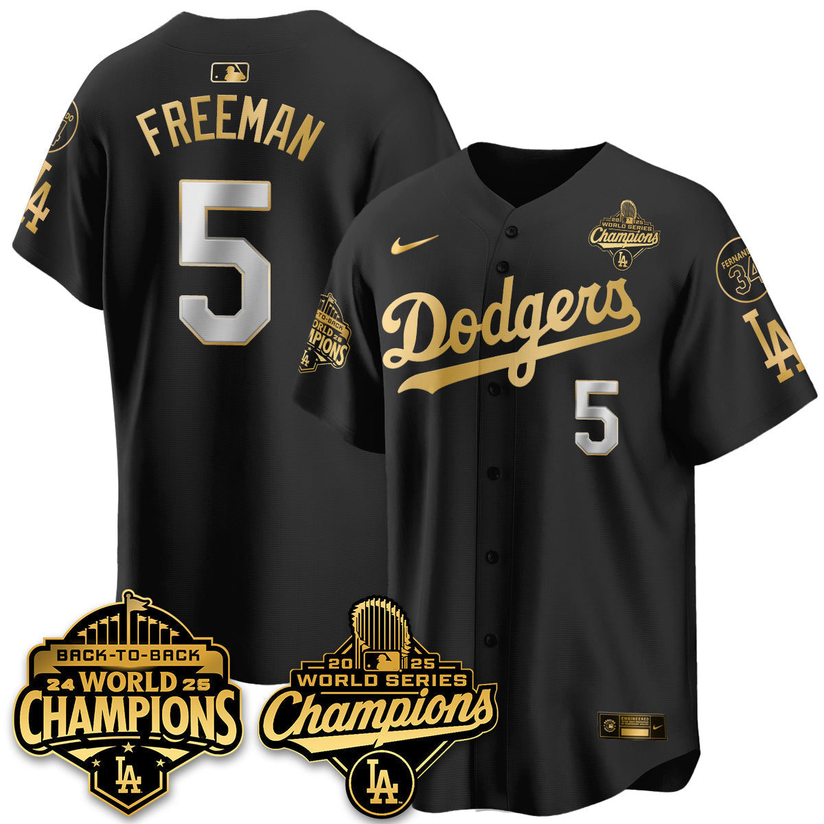 LAD 2025 World Series Champions Jersey - All Stitched N2
