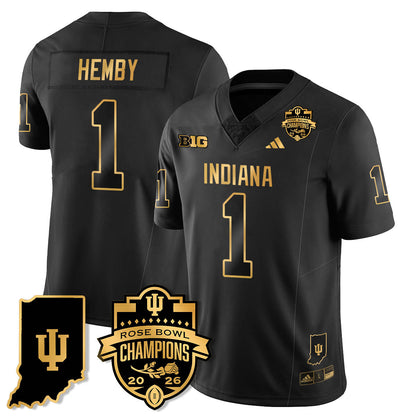 Indiana H Vapor Limited Football Gold Jersey - Rose Bowl Champions - All Stitched