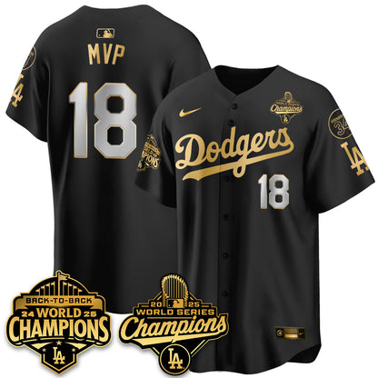 LAD 2025 World Series Champions Jersey - All Stitched N2