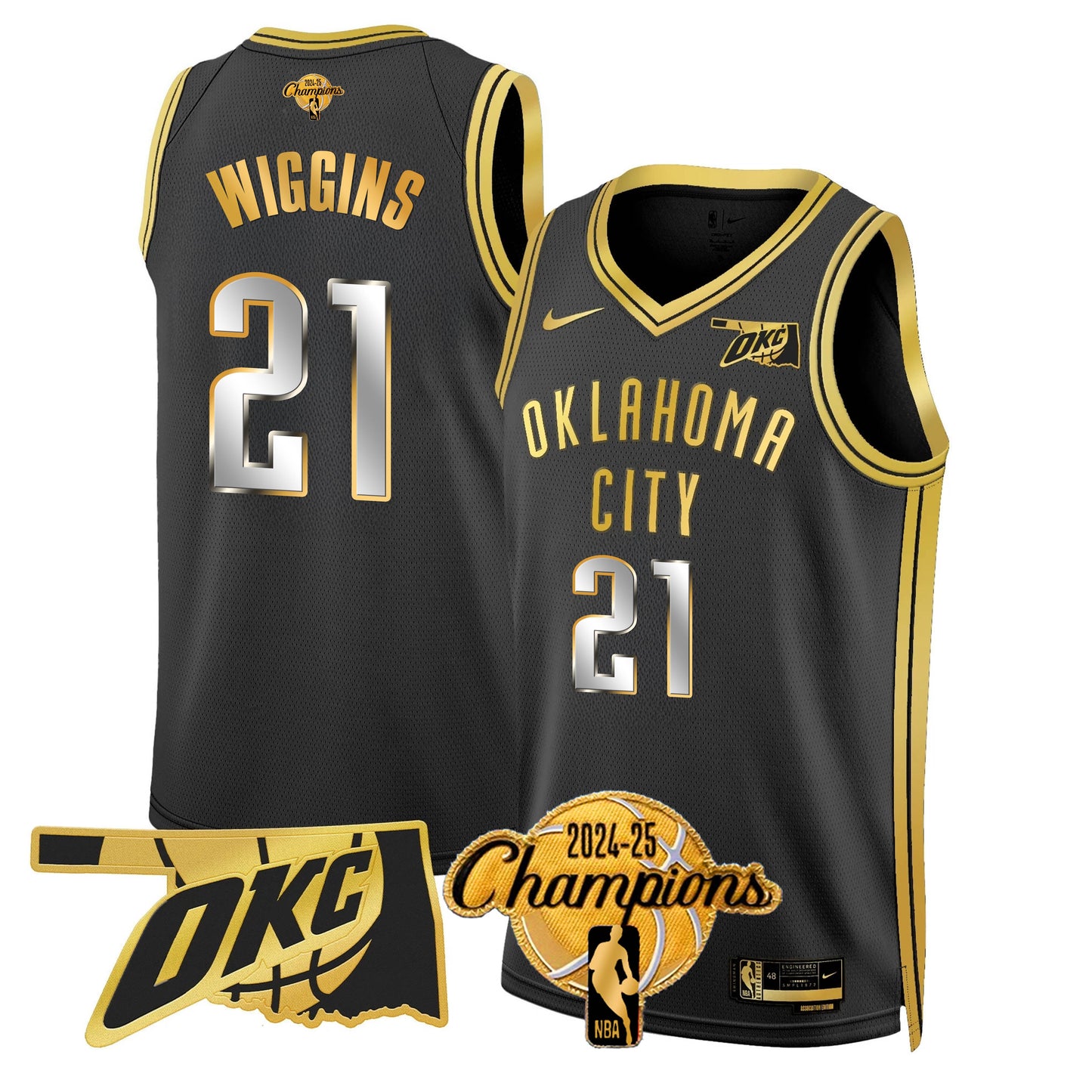 OKC 2024-25 Champions Jersey - All Stitched