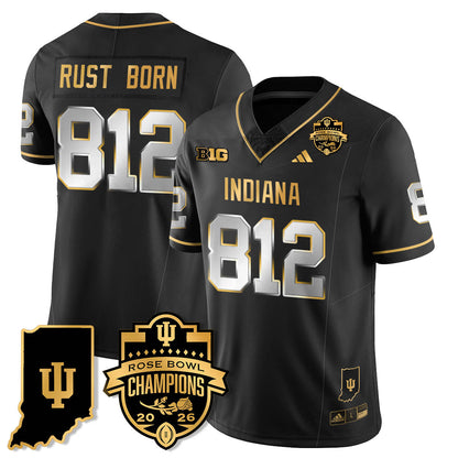 Indiana H Vapor Limited Football Gold Jersey - Rose Bowl Champions - All Stitched