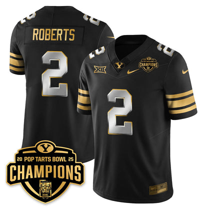 BYU Cougars Football 2025 Pop-Tarts Bowl Champions Gold Jersey - All Stitched