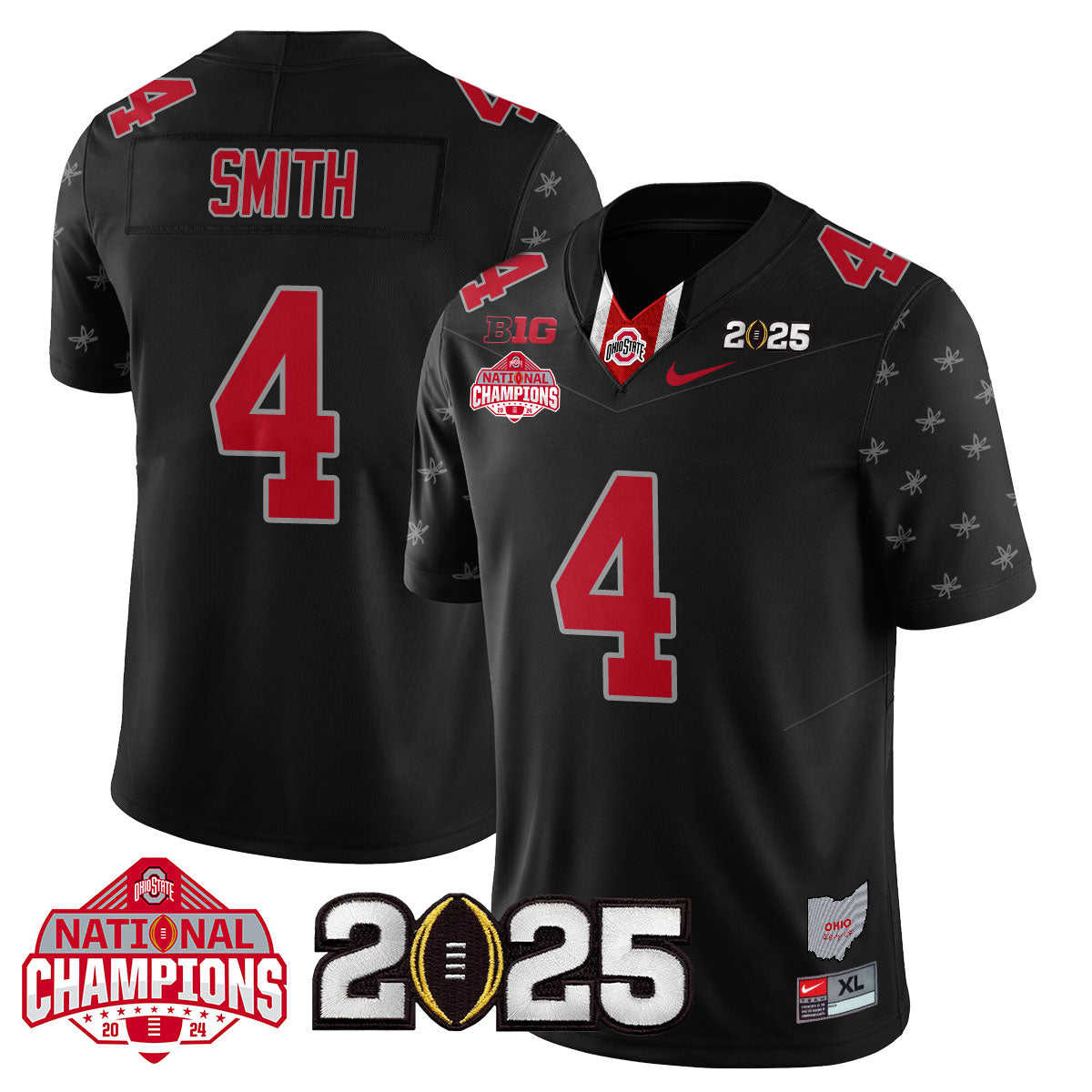 OSU 'Heritage Stripe' 2025 CFP Patch - National Champions Jersey - All Stitched