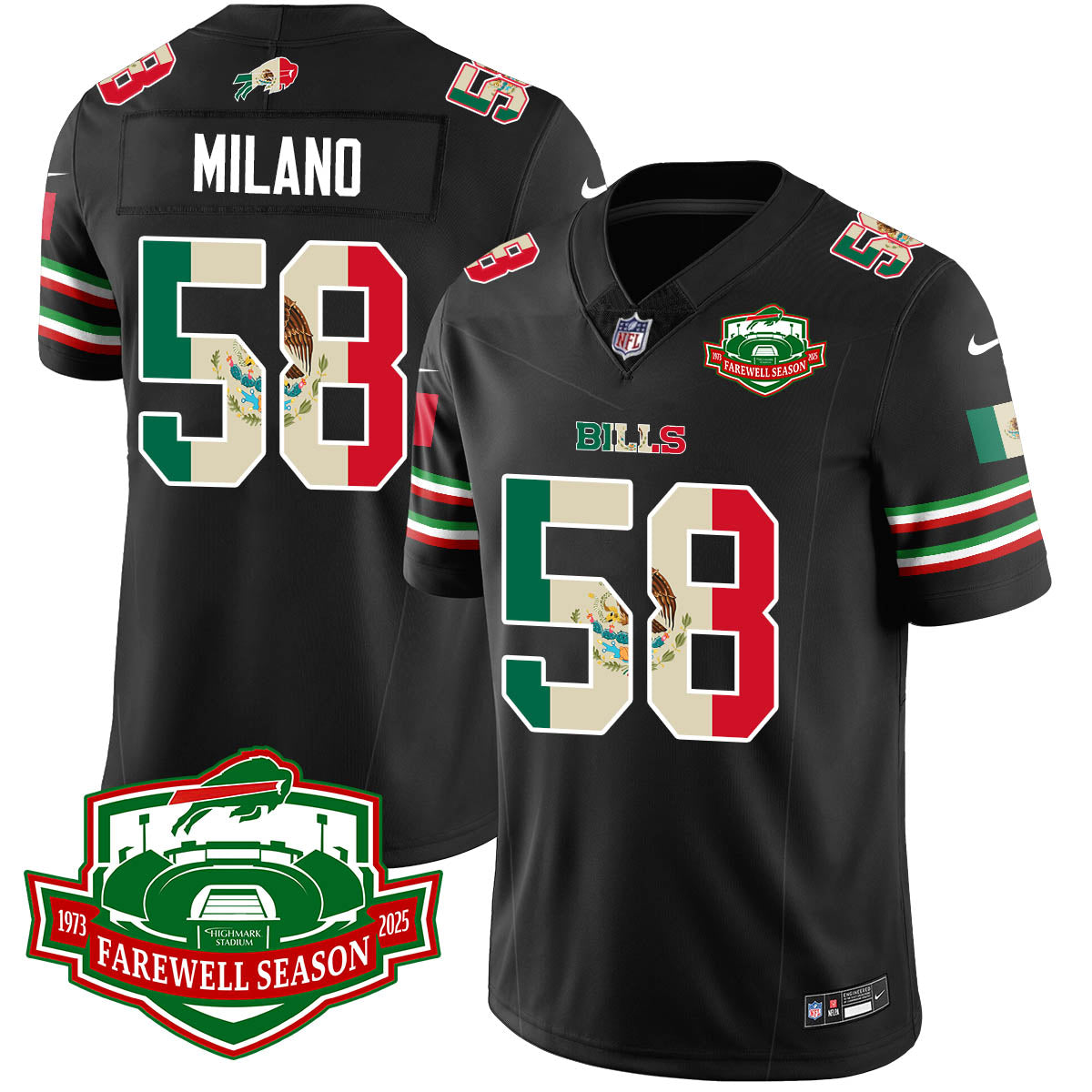 BUF Mexico Vapor Limited Jersey - Stitched-NQD