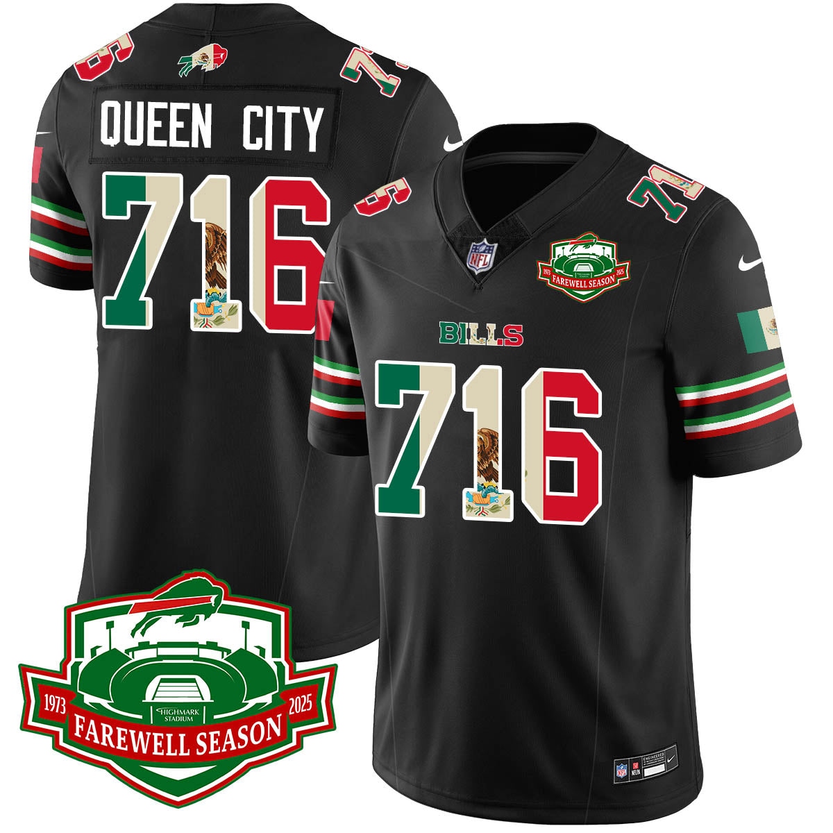 BUF Mexico Vapor Limited Jersey - Stitched-NQD