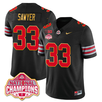OSU 'Heritage Stripe' 2025 CFP Patch - National Champions Jersey N19 - All Stitched